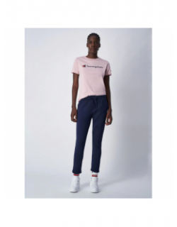 T-shirt crewneck logo rose femme - Champion