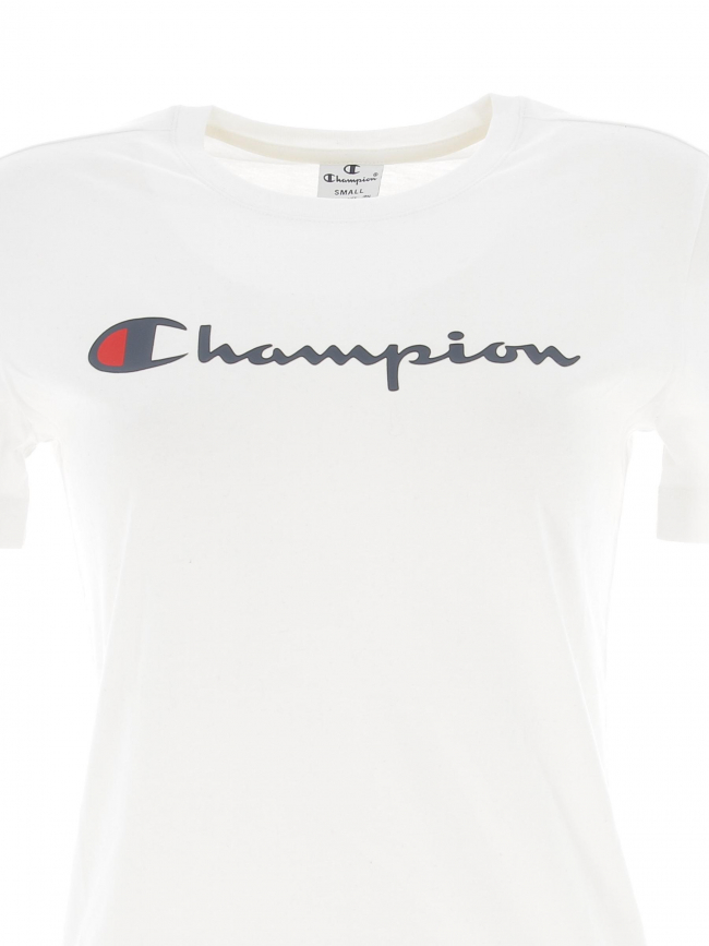 T-shirt crewneck logo blanc femme - Champion