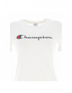 T-shirt crewneck logo blanc femme - Champion