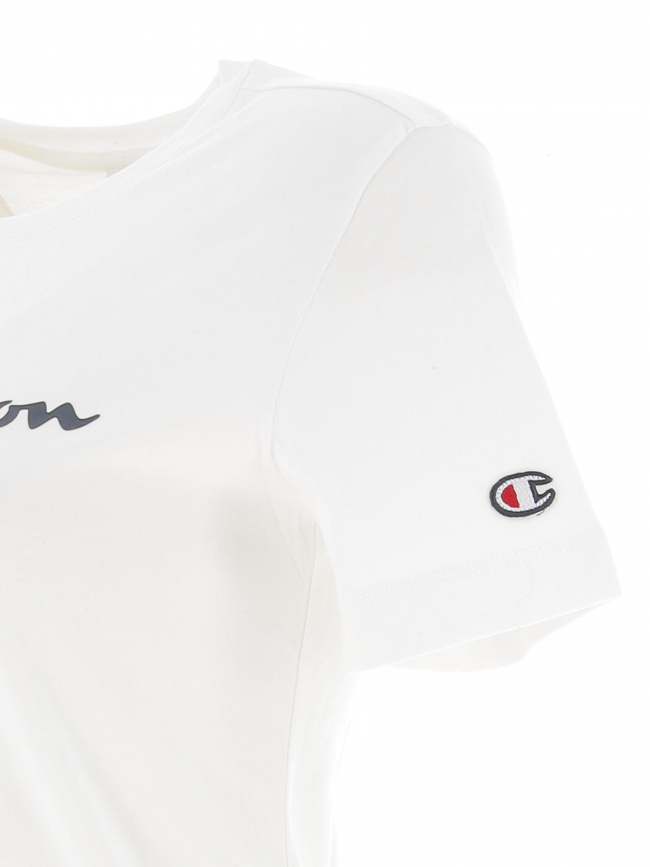 T-shirt crewneck logo blanc femme - Champion