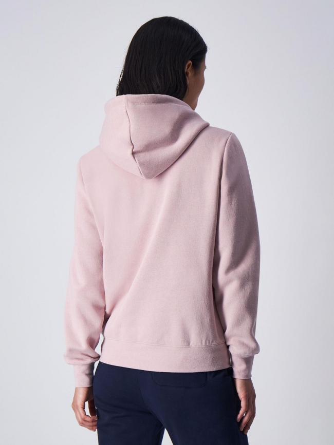 Sweat à capuche logo brodé rose clair femme - Champion