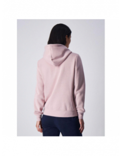 Sweat à capuche logo brodé rose clair femme - Champion