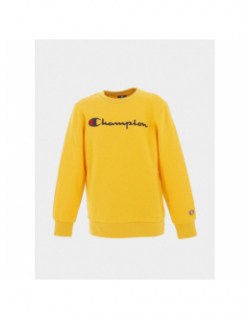 Sweat crewneck logo brodé jaune enfant - Champion