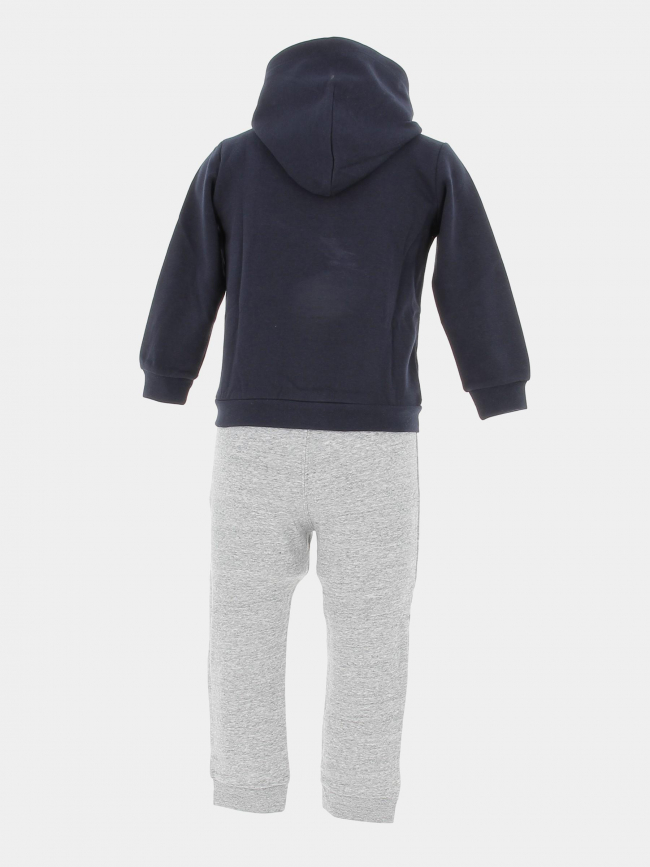 Ensemble survêtement sweat zippé gris bleu enfant - Champion