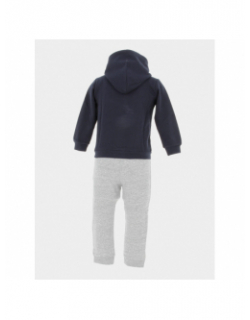 Ensemble survêtement sweat zippé gris bleu enfant - Champion