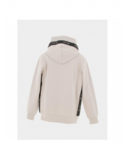 Sweat à capuche bande logo beige enfant - Champion