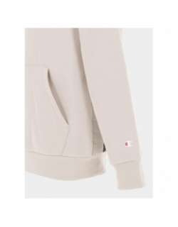 Sweat à capuche bande logo beige enfant - Champion