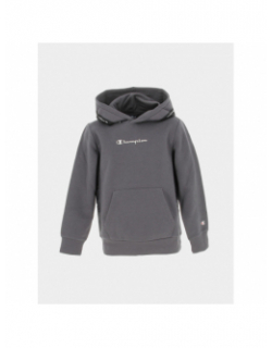 Sweat à capuche bande logo gris enfant - Champion