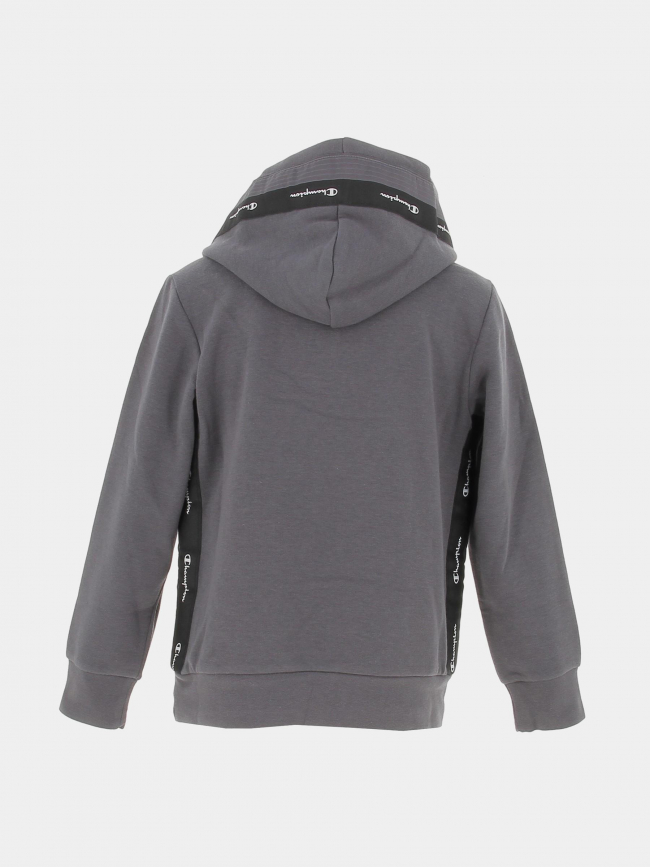 Sweat à capuche bande logo gris enfant - Champion