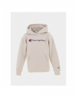 Sweat à capuche hooded avec logo beige enfant - Champion