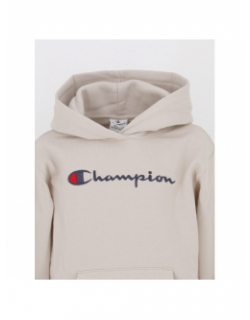 Sweat à capuche hooded avec logo beige enfant - Champion