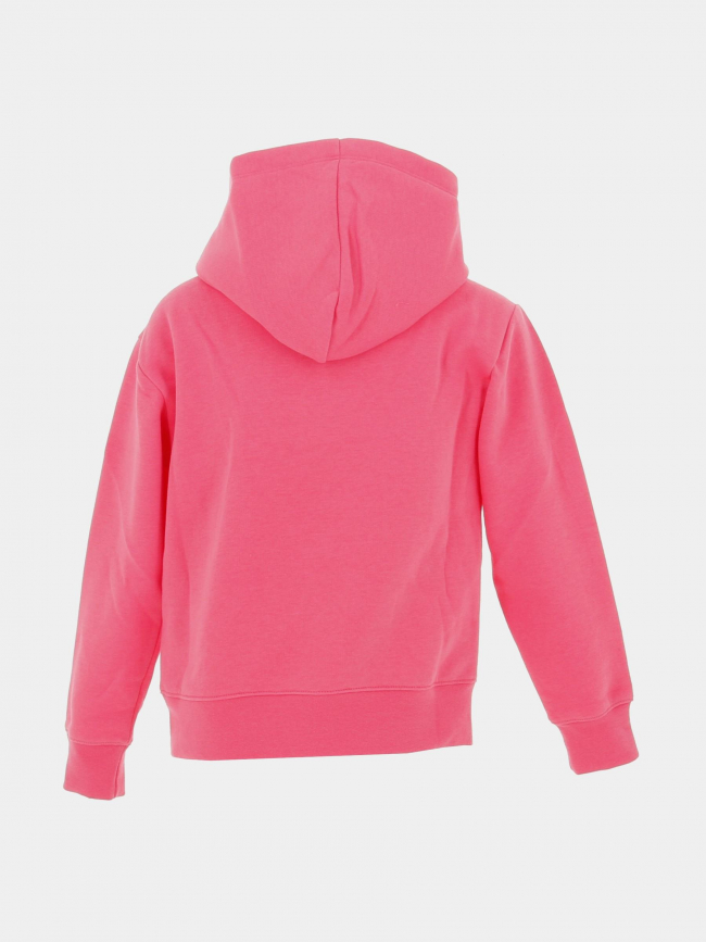 Sweat à capuche logo brodé rose fille - Champion