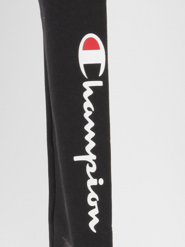 Legging uni logo noir fille - Champion