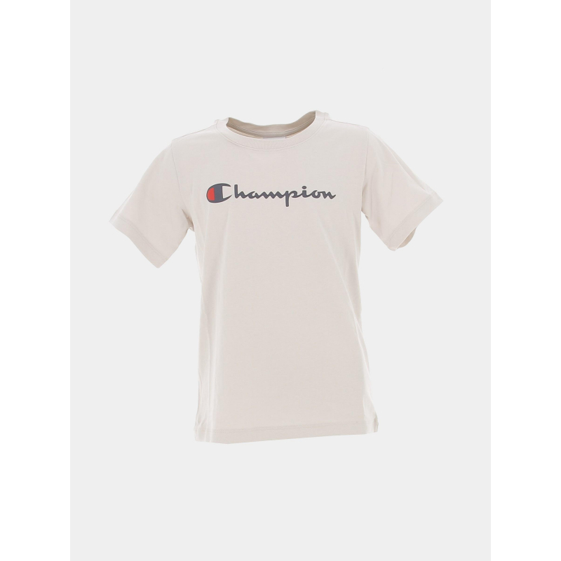 T-shirt crewneck logo beige enfant - Champion