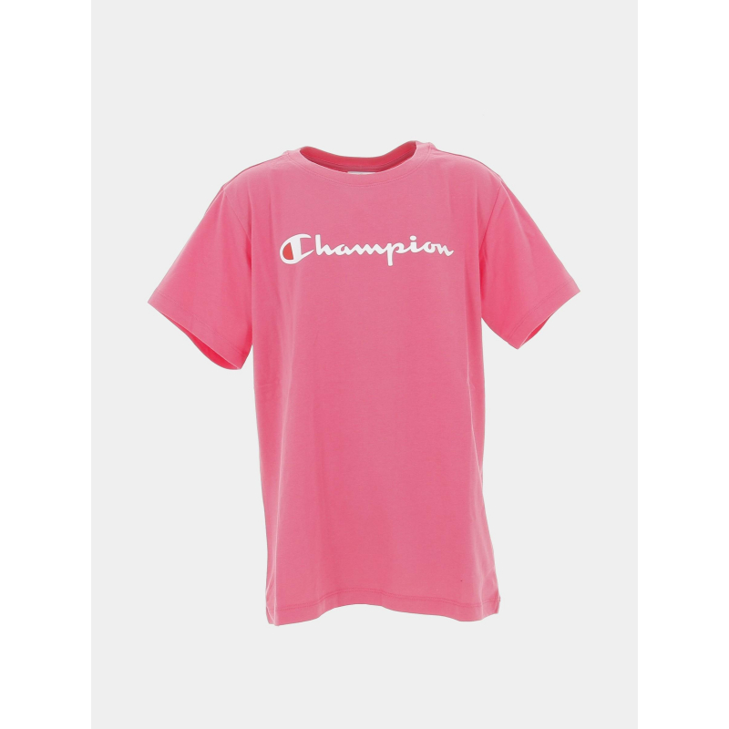 T-shirt crewneck logo rose fille - Champion