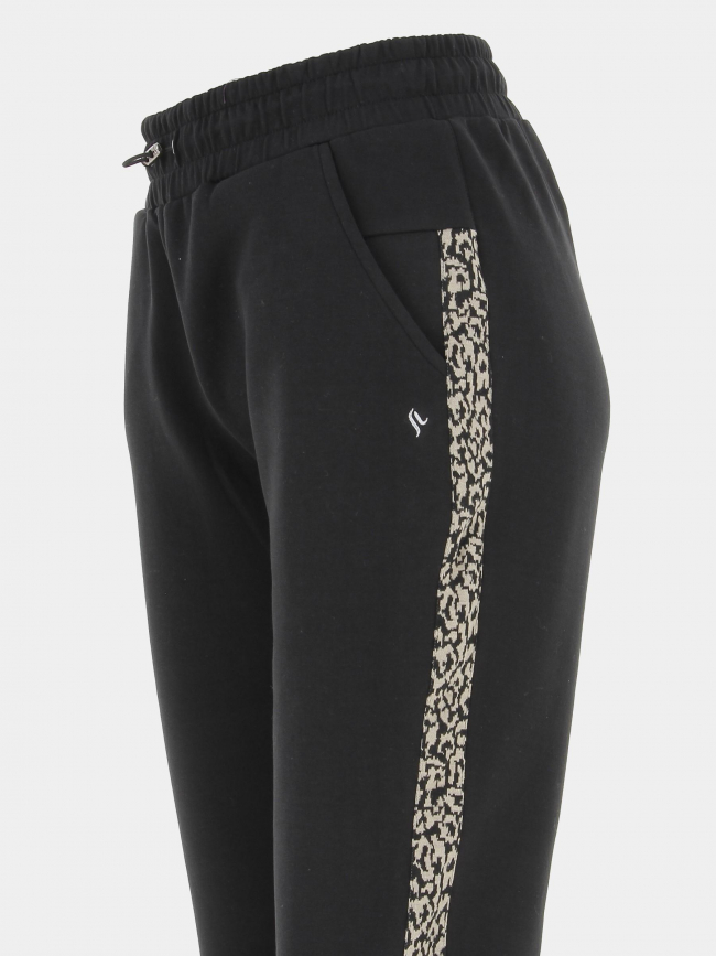 Jogging droit dreen imprimé noir femme - Sun Valley