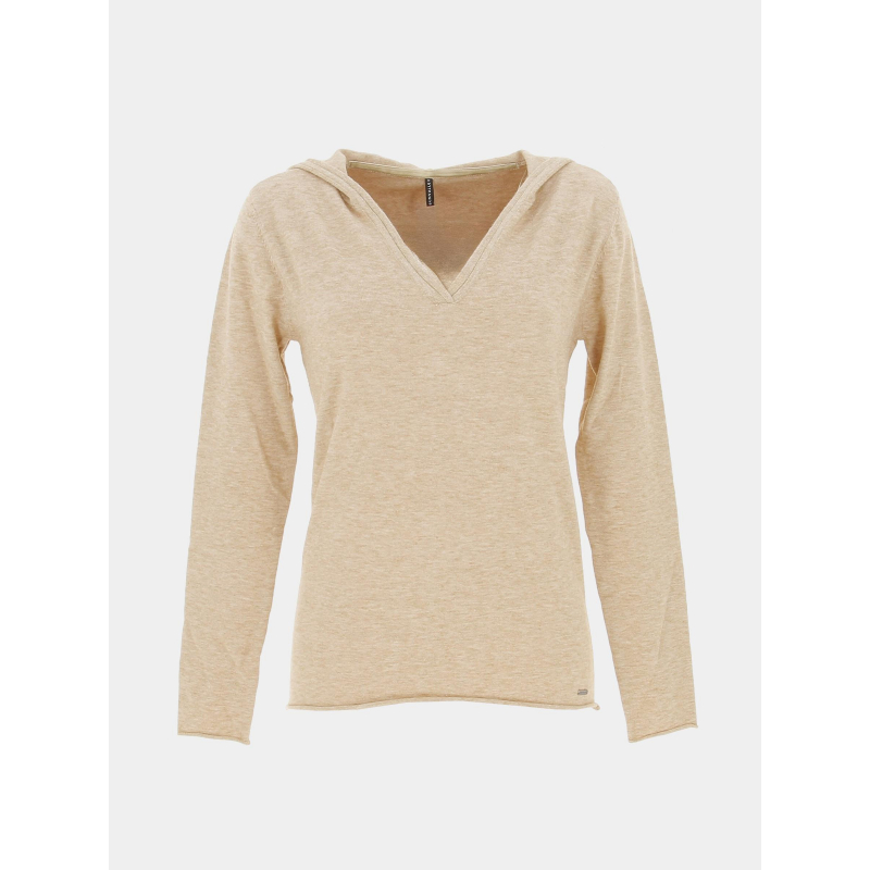 Pull fin à capuche ulanow sable femme - Sun Valley