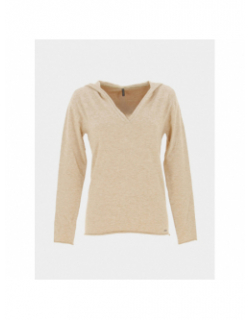 Pull fin à capuche ulanow sable femme - Sun Valley