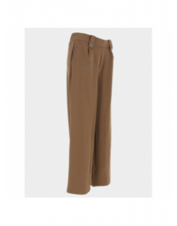 Pantalon newsania à boutons marron femme - Only