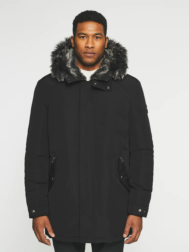 Blouson d'hiver long manoury noir homme - Izac