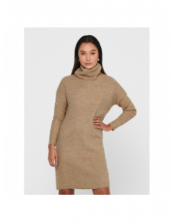 Robe col roulé jana marron femme - Only