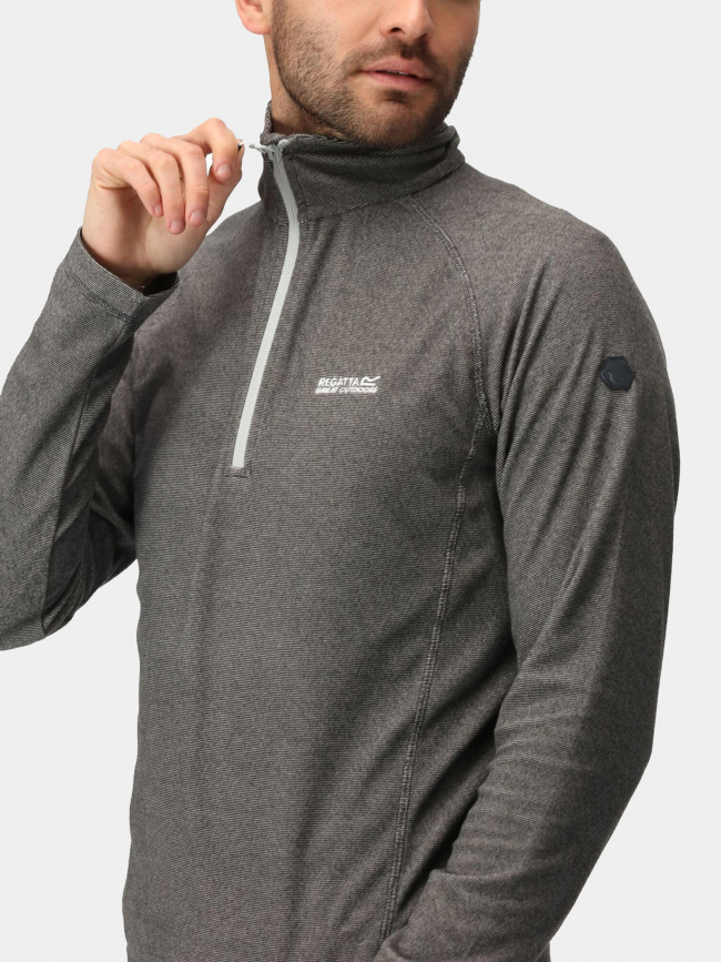 Sweat polaire col zippé montes gris homme - Regatta