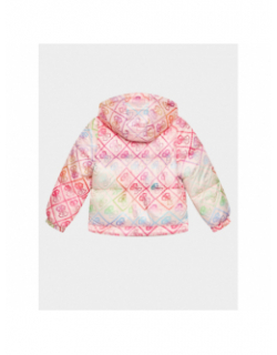 Doudoune hooded logo multicolore fille - Guess