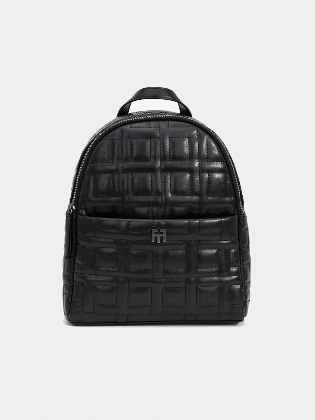 Sac à dos simili-cuir matelassé quilt noir femme - Tiffosi