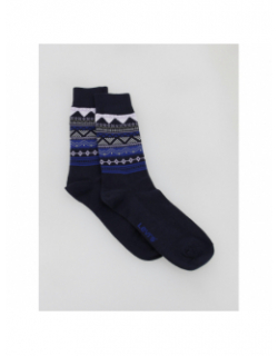 Pack 2 paires de chaussettes hautes fair isle bleu - Levi's