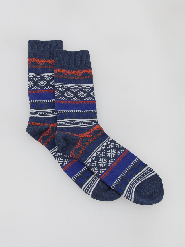 Pack 2 paires de chaussettes hautes fair isle bleu - Levi's