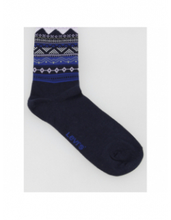 Pack 2 paires de chaussettes hautes fair isle bleu - Levi's