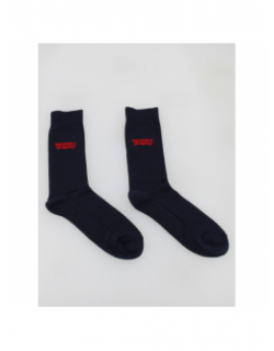 Pack 3 paires de chaussettes hautes bleu marine homme - Levi's