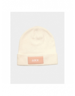 Bonnet basic logo etiquette blanc femme - Jjxx