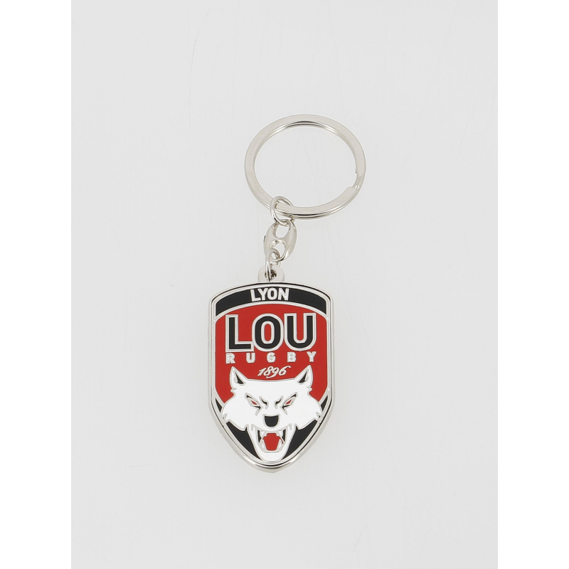 Porte-clé blason lyon lou rugby rouge/blanc/noir - M Com