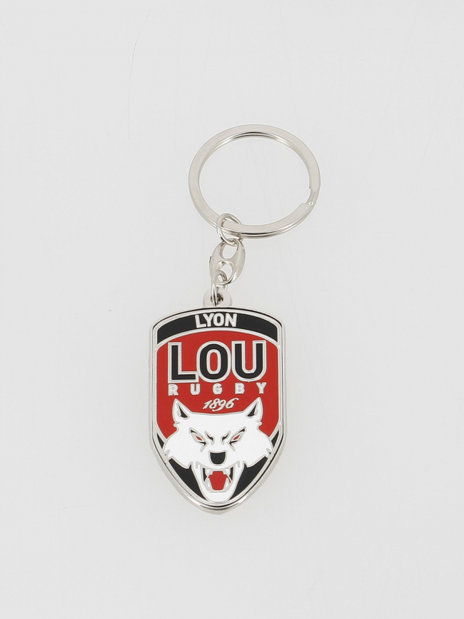 Porte-clé blason lyon lou rugby rouge/blanc/noir - M Com