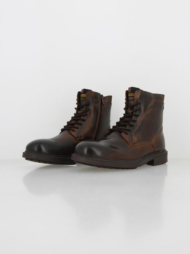 Boots en cuir delaney marron homme - Jack & Jones