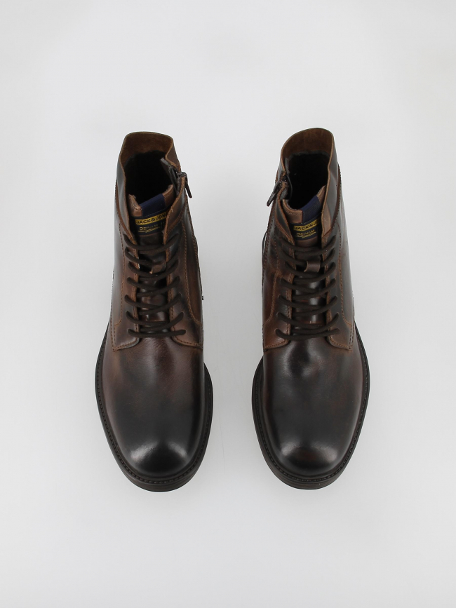 Boots en cuir delaney marron homme - Jack & Jones