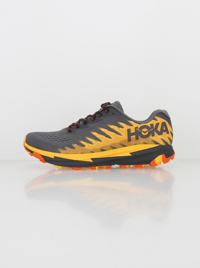 Chaussures de trail torrent 3 gris orange homme - Hoka