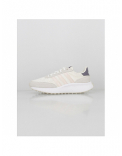 Baskets run 70s empiècement suédine blanc violet femme - Adidas