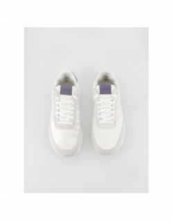 Baskets run 70s empiècement suédine blanc violet femme - Adidas