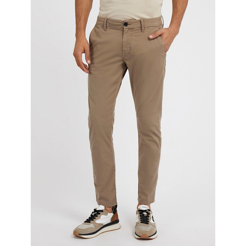 Pantalon chino daniel marron homme - Guess