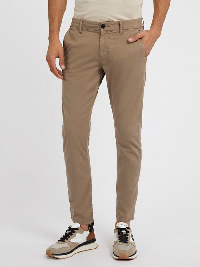 Pantalon chino daniel marron homme - Guess