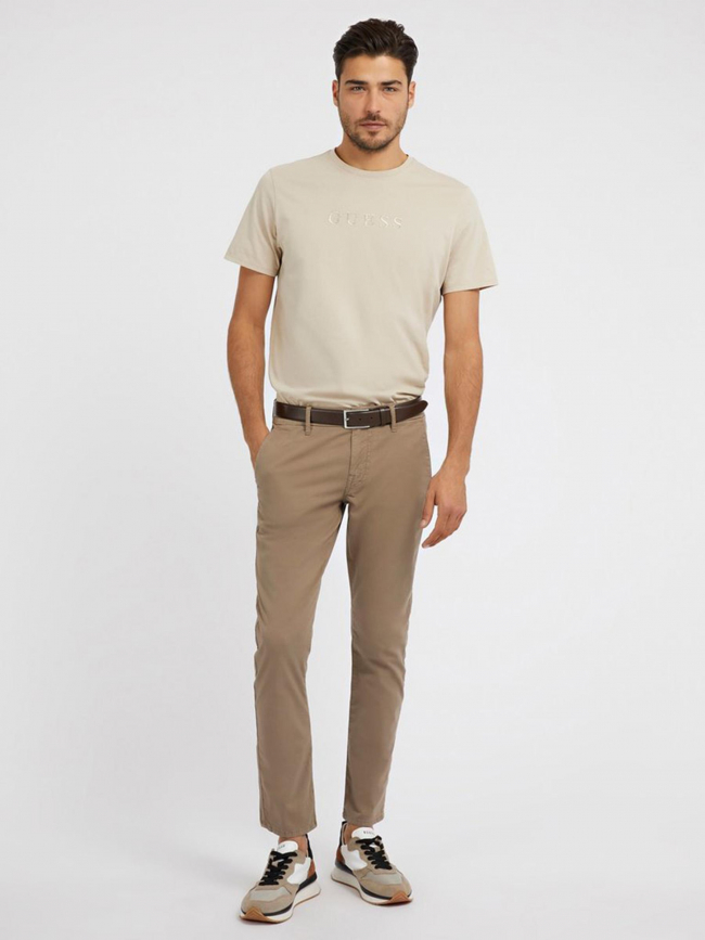 Pantalon chino daniel marron homme - Guess