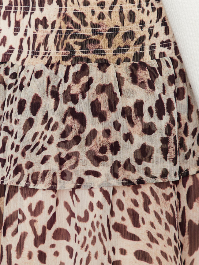 Jupe brigida smocked mini jaguar femme - Guess