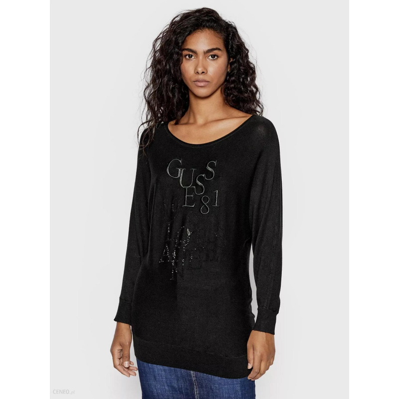 Pull long carole noir femme - Guess