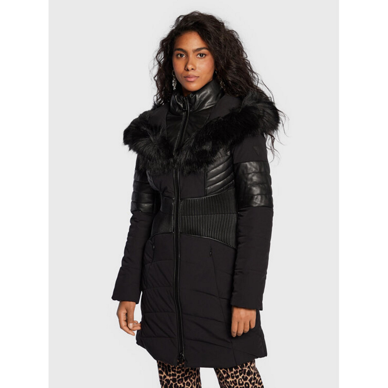 Doudoune longue cintré new oxana noir femme - Guess