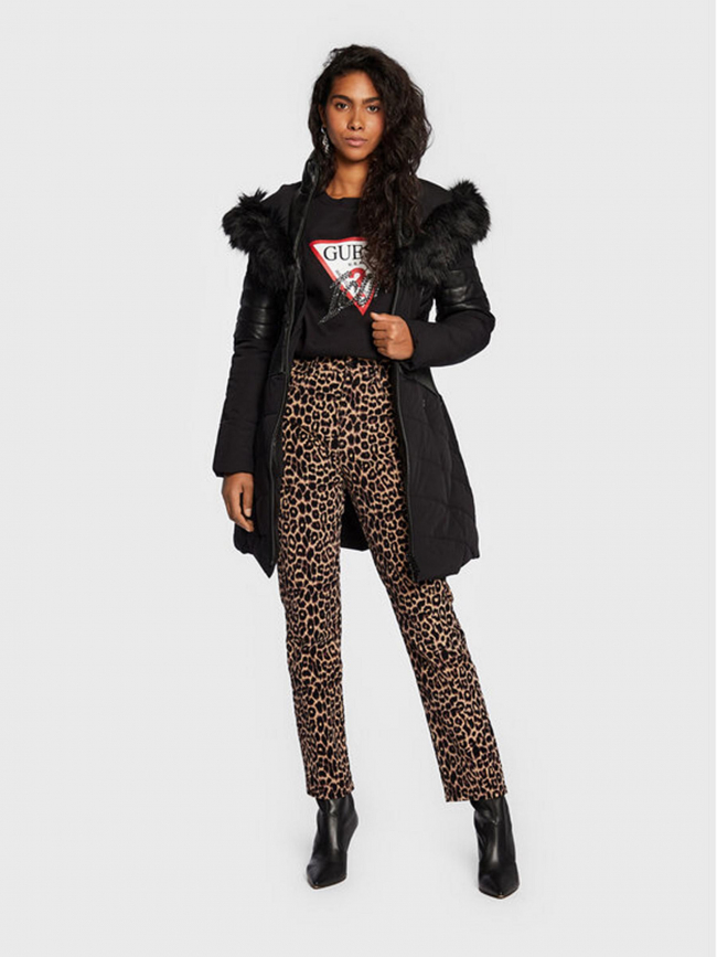 Doudoune longue cintré new oxana noir femme - Guess