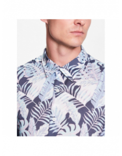 Chemise à fleurs tropique eco bleu homme - Guess