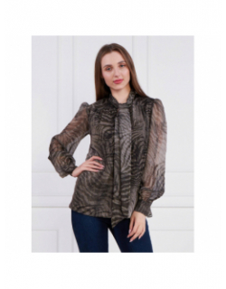 Blouse nadine marron femme - Guess