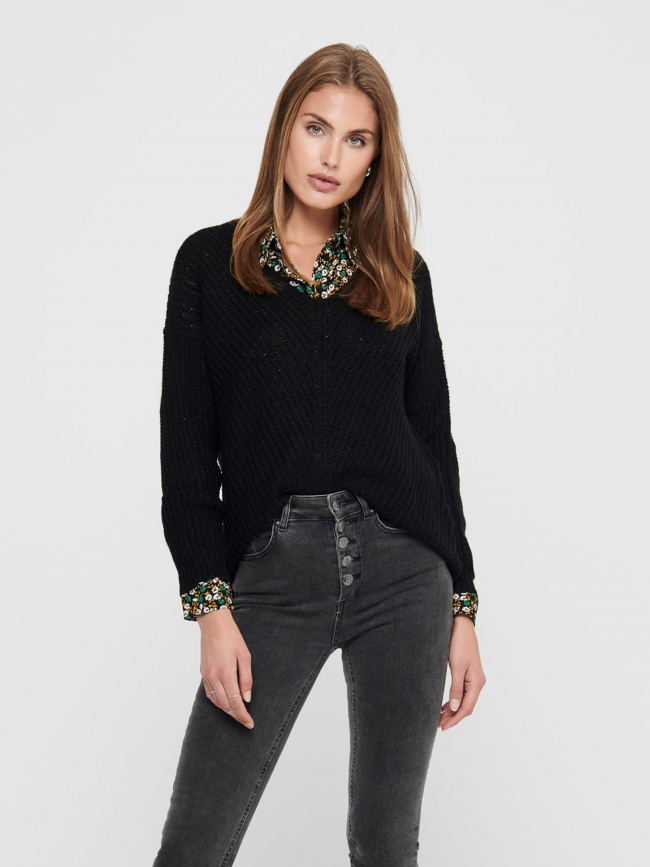 Pull en maille new megan noir femme - Jacqueline De Yong